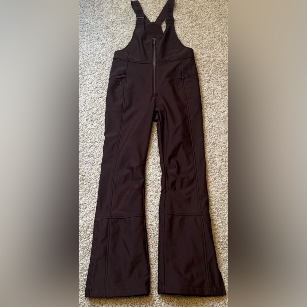 Halfdays Isabel Soft Shell Bib Pant Ski XS Waterproof Brown Spiked Cocoa - Picture 10 of 12